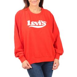 Women's Plus Fleece Solid Logo Pullover Sweater - Orange