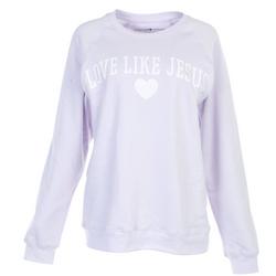 Juniors Plus Love Like Jesus Sweatshirt