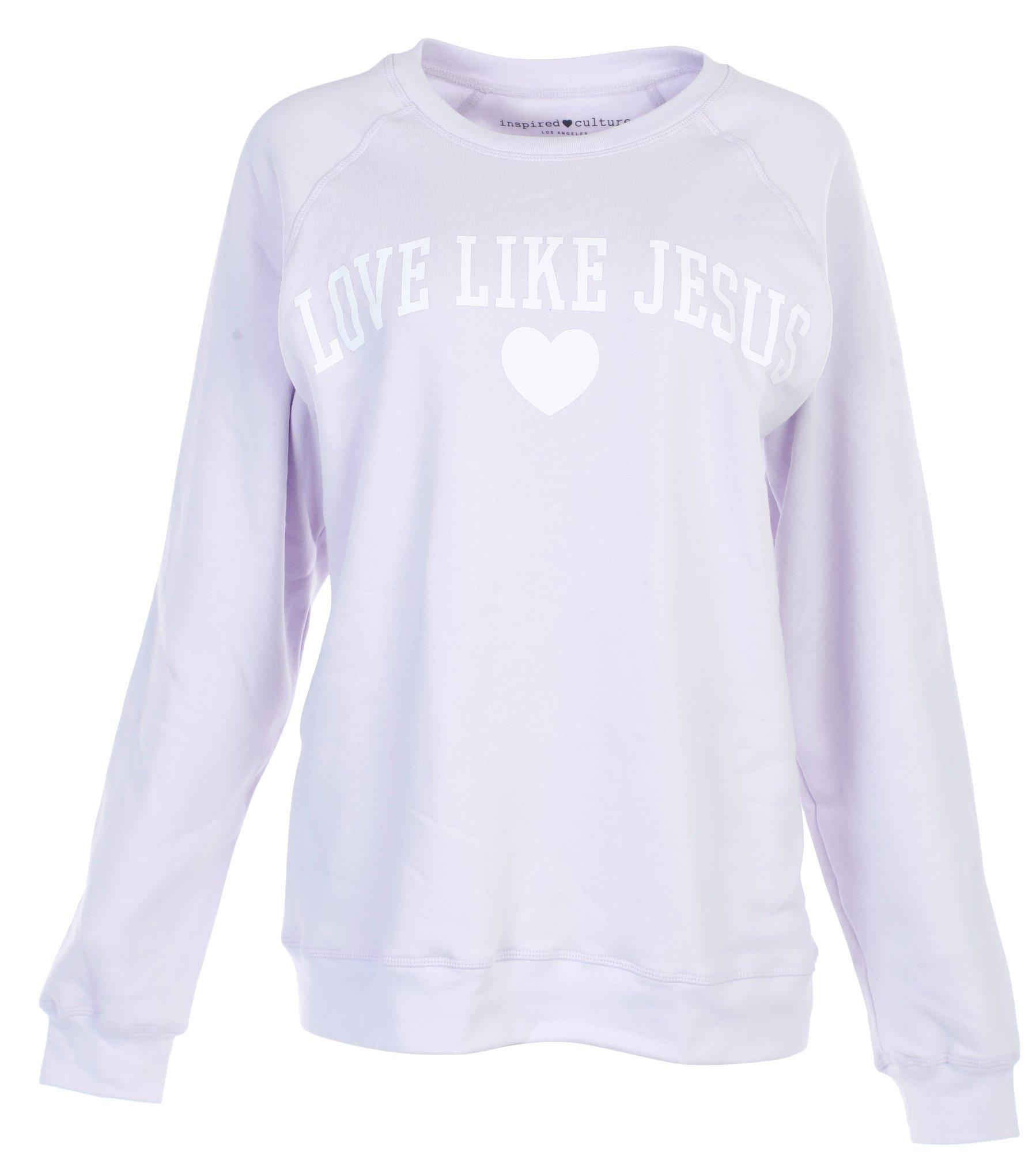 Juniors Plus Love Like Jesus Sweatshirt