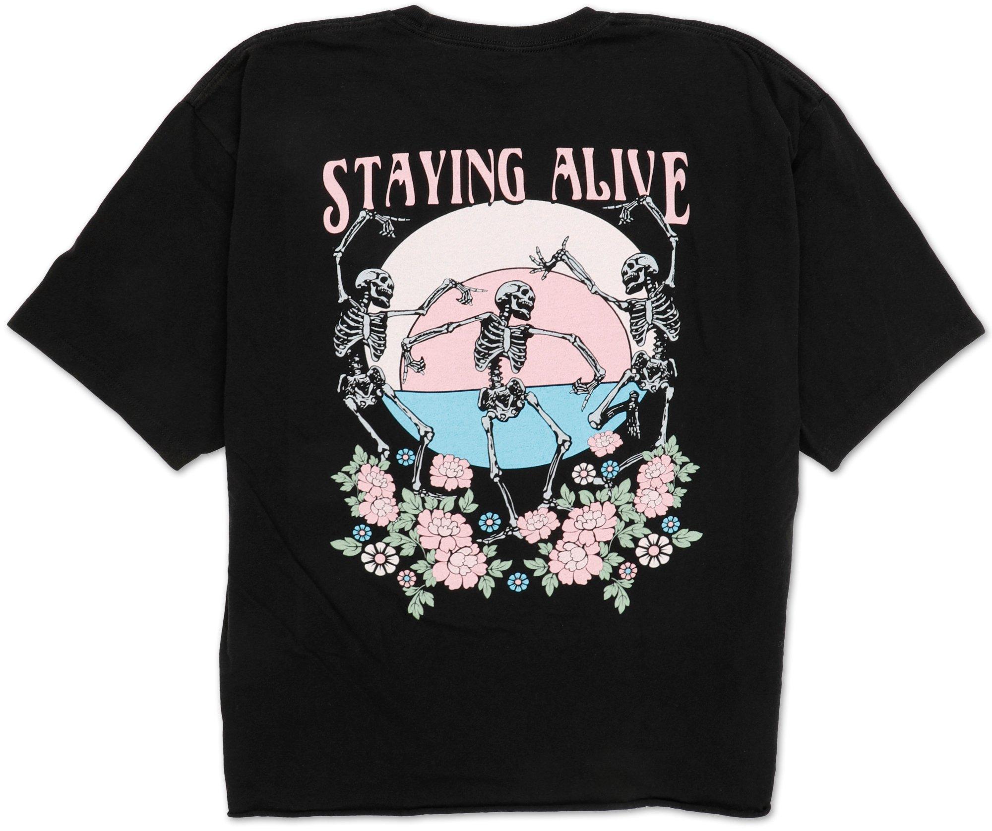 Juniors Plus Staying Alive Graphic Tee