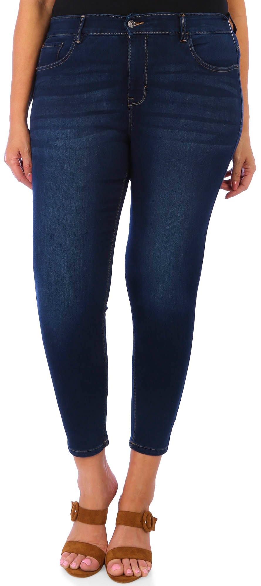 Women's Plus Dark Wash Denim Skinny Jeans