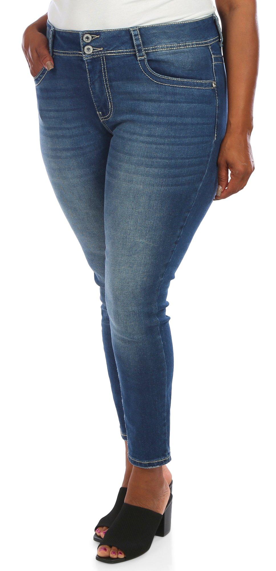 Women's Plus Mid Rise Skinny Jeans