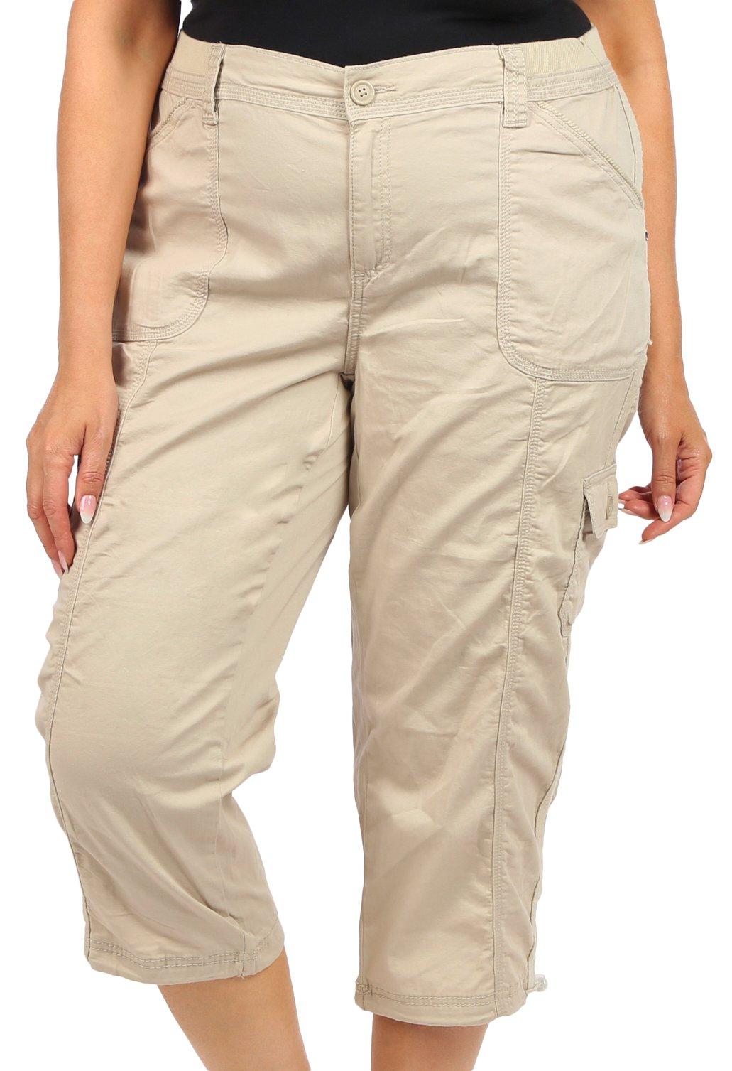 Women's Plus Cargo Capri Pants