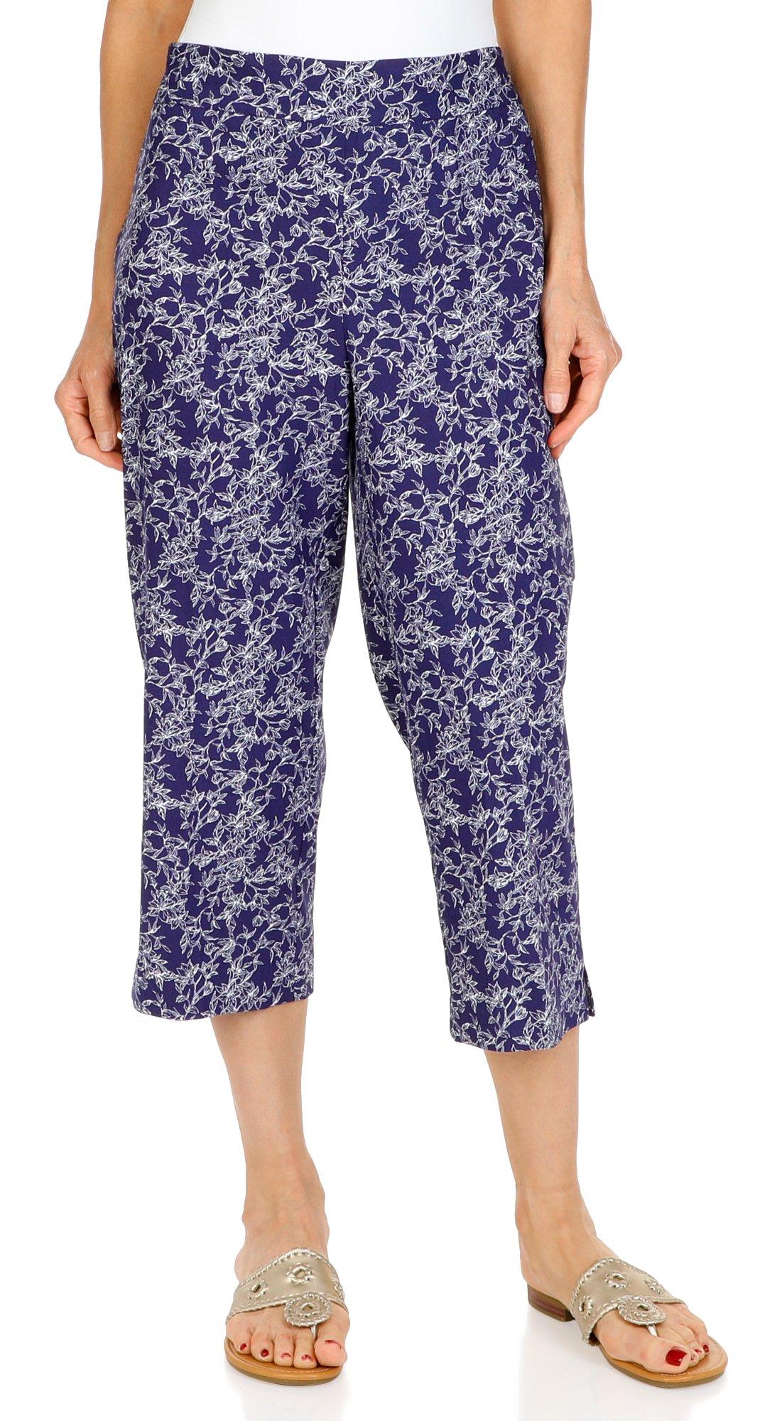 Plus size hot sale floral capris