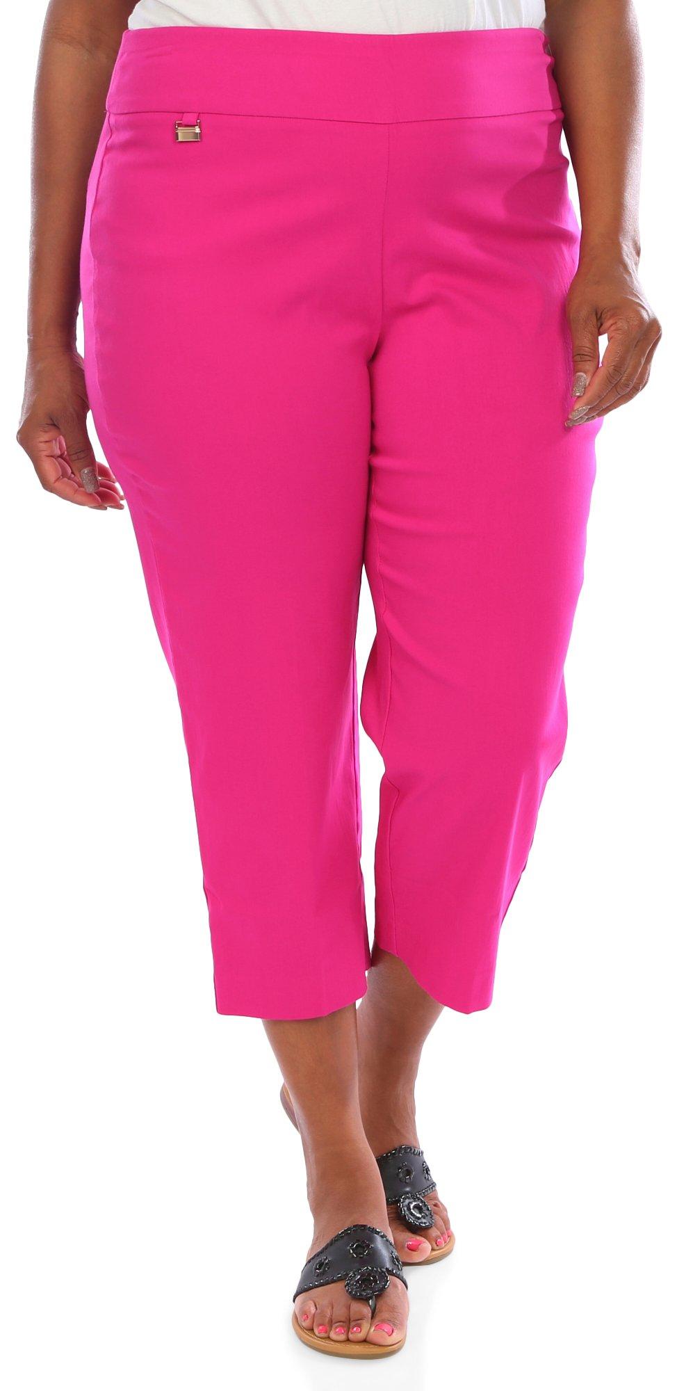 Plus size hot sale pink capris