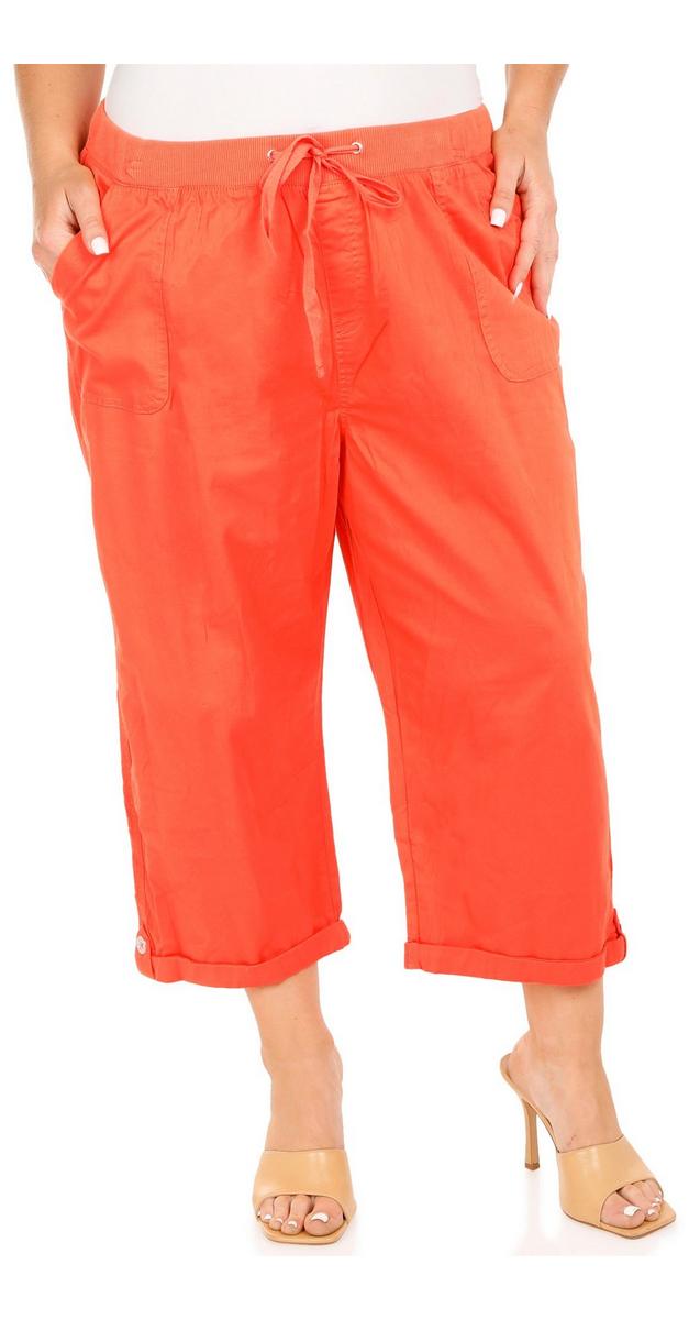 Women's Plus Solid Capris - Coral | bealls