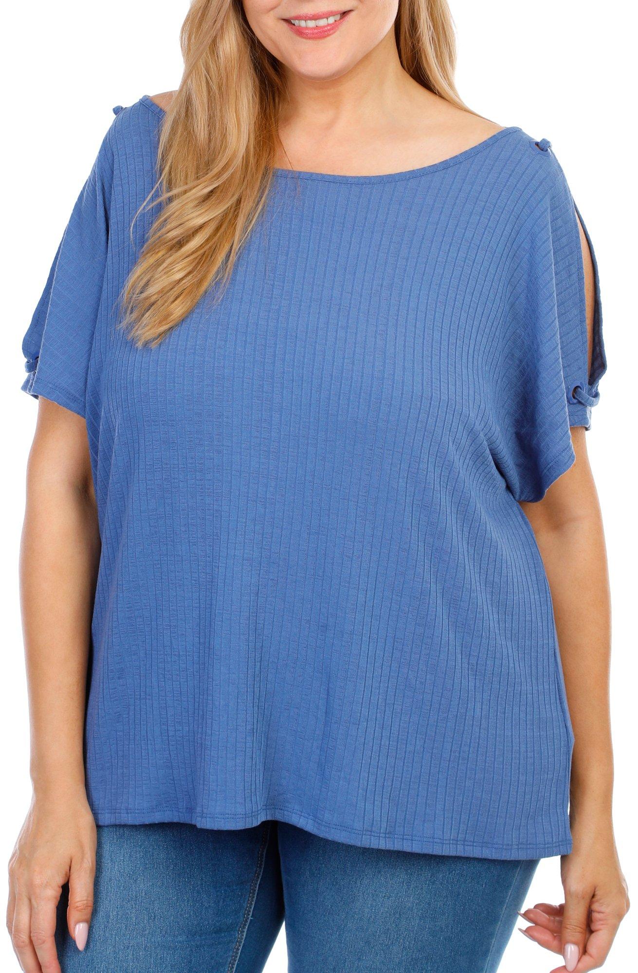 Women's Plus Solid Ribbed Top