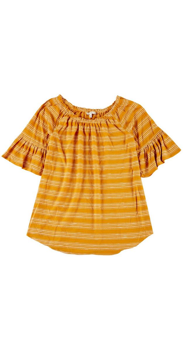 Women's Plus Bell Sleeve Off Shoulder Top - Yellow | bealls