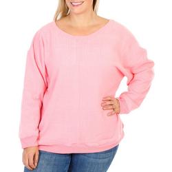 Juniors Plus Logo Sweatshirt - Pink