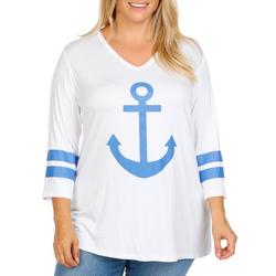 Women's Solid Anchor Graphic Top