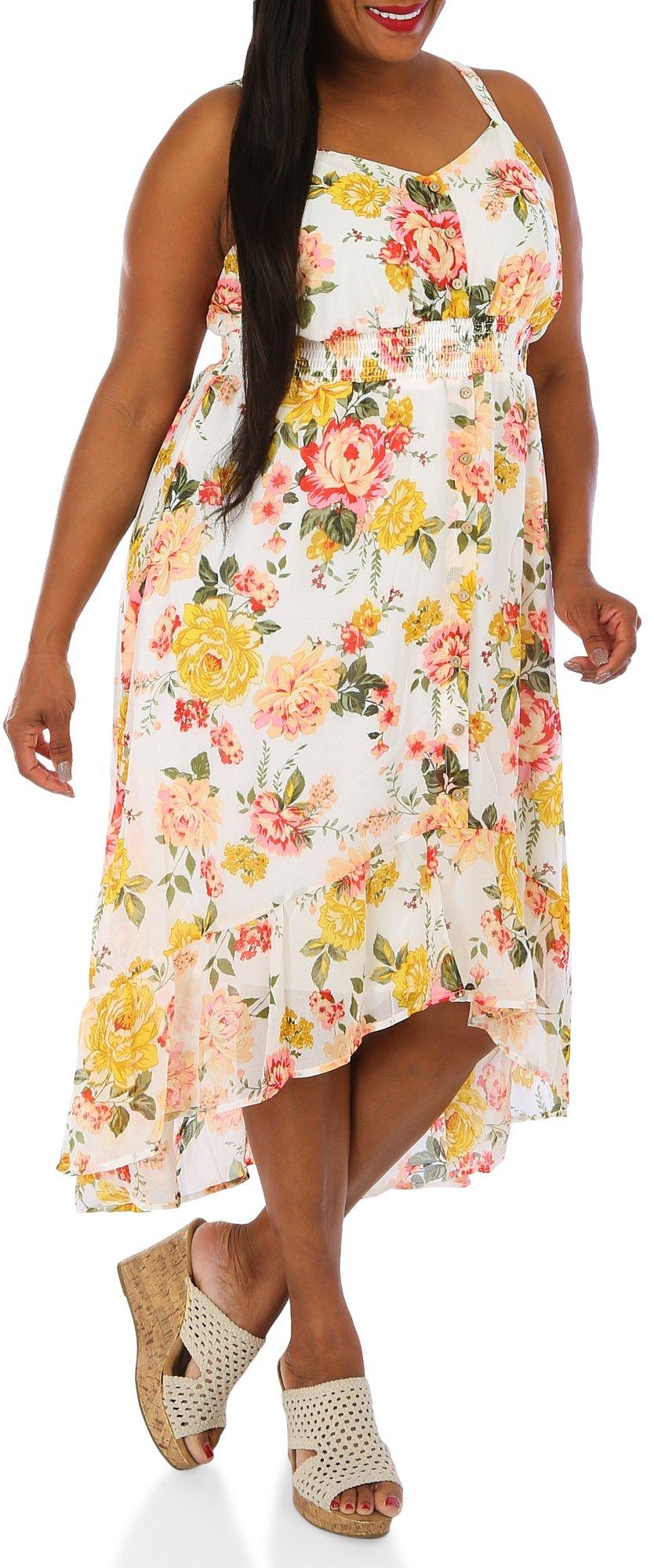 Juniors Plus Floral Print Dress