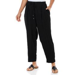 Women's Plus Solid Pleated Pants