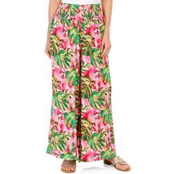 Women's Plus Tropical Flower Print Pants