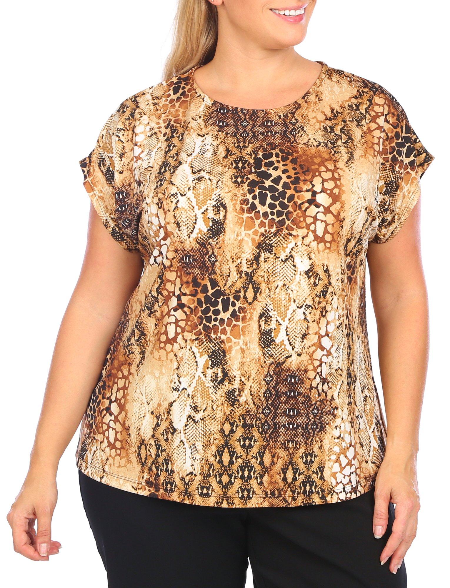 Women's Plus Snakeskin Top