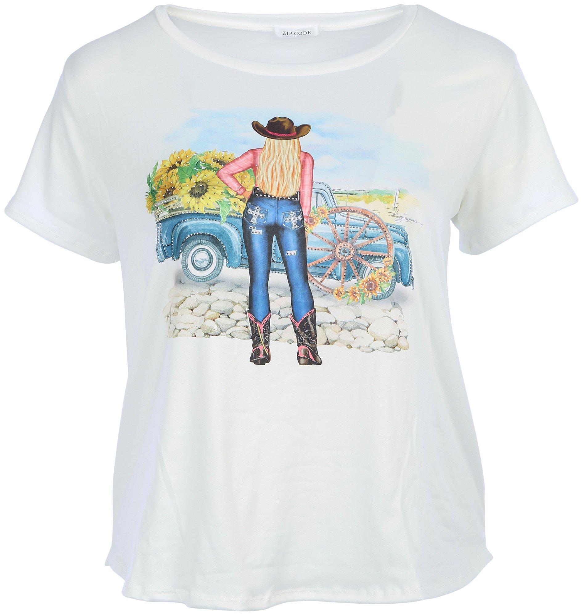 Women's Plus Cowgirl Graphic Tee
