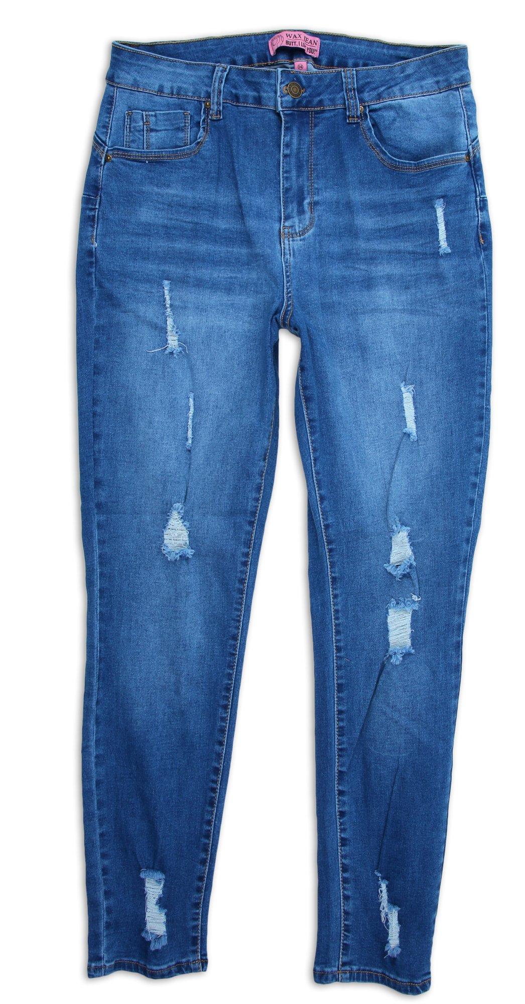 Juniors Plus Distressed Skinny Jeans