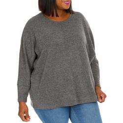 Women's Plus Knit Sweater - Grey