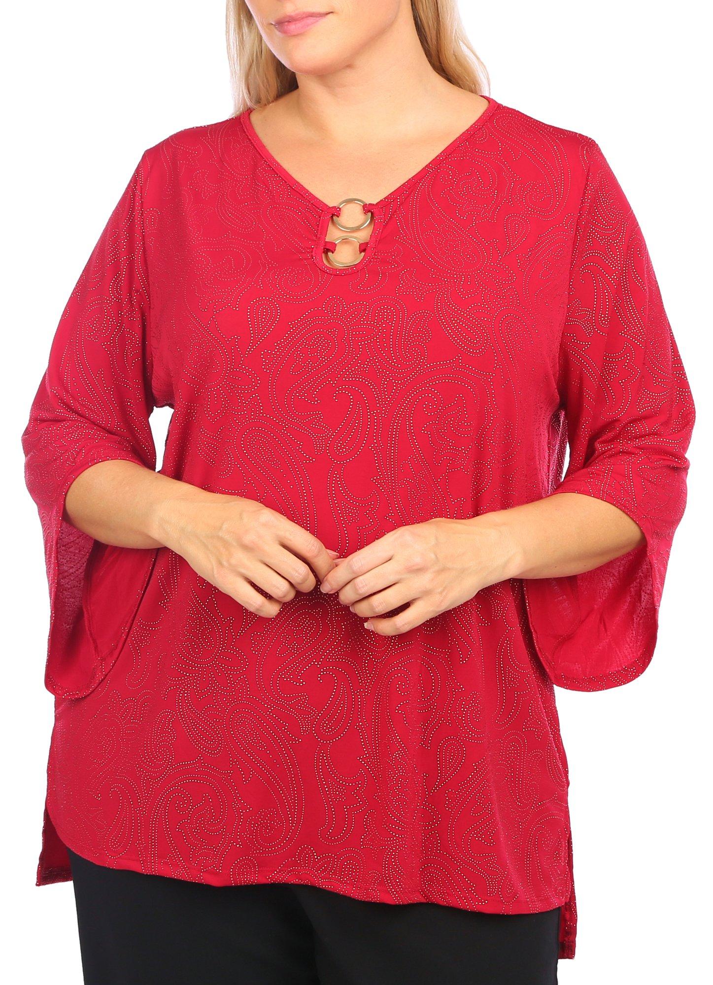 Women's 3 Ring Neckline Blouse
