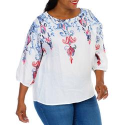 Women's Plus Embroidered Top