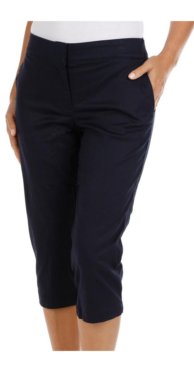 Women's Petite Solid Capris - Navy | bealls