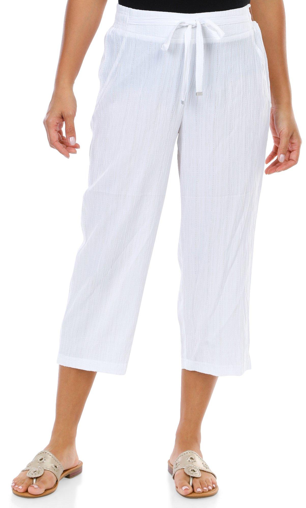 Women's Petite Solid Capri Pants
