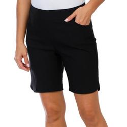 Women's Petite Solid Dolphin Shorts
