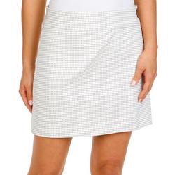 Women's Petite Checkered Print Skirt