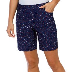 Women's Petite Star Print Bermuda Shorts