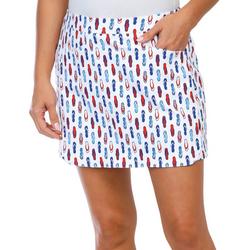 Women's Petite Americana Flip Flop Skort