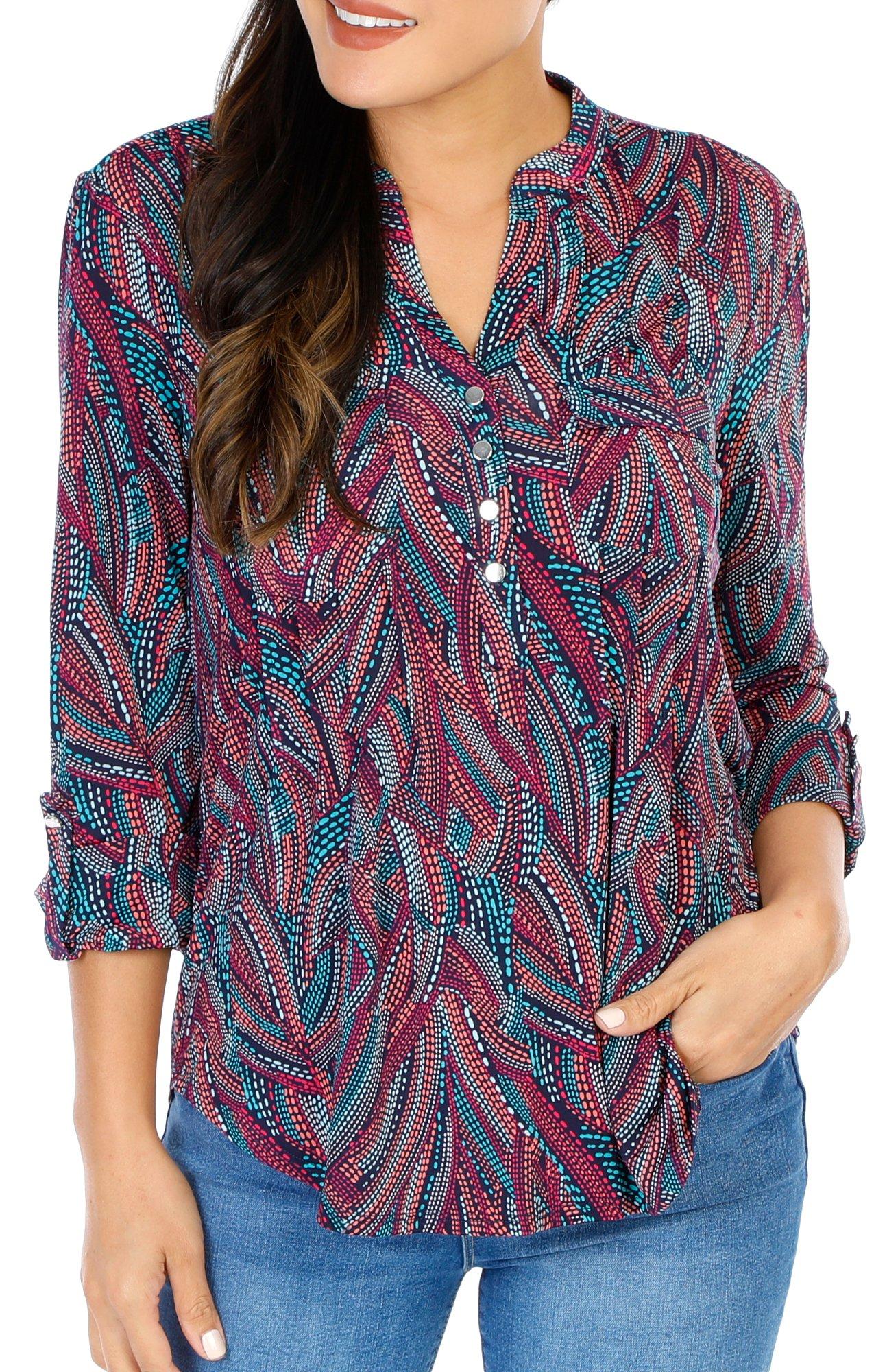 Women's Petite Print Top
