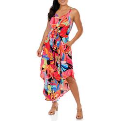 Women's Sleeveless Floral Print Jumpsuit