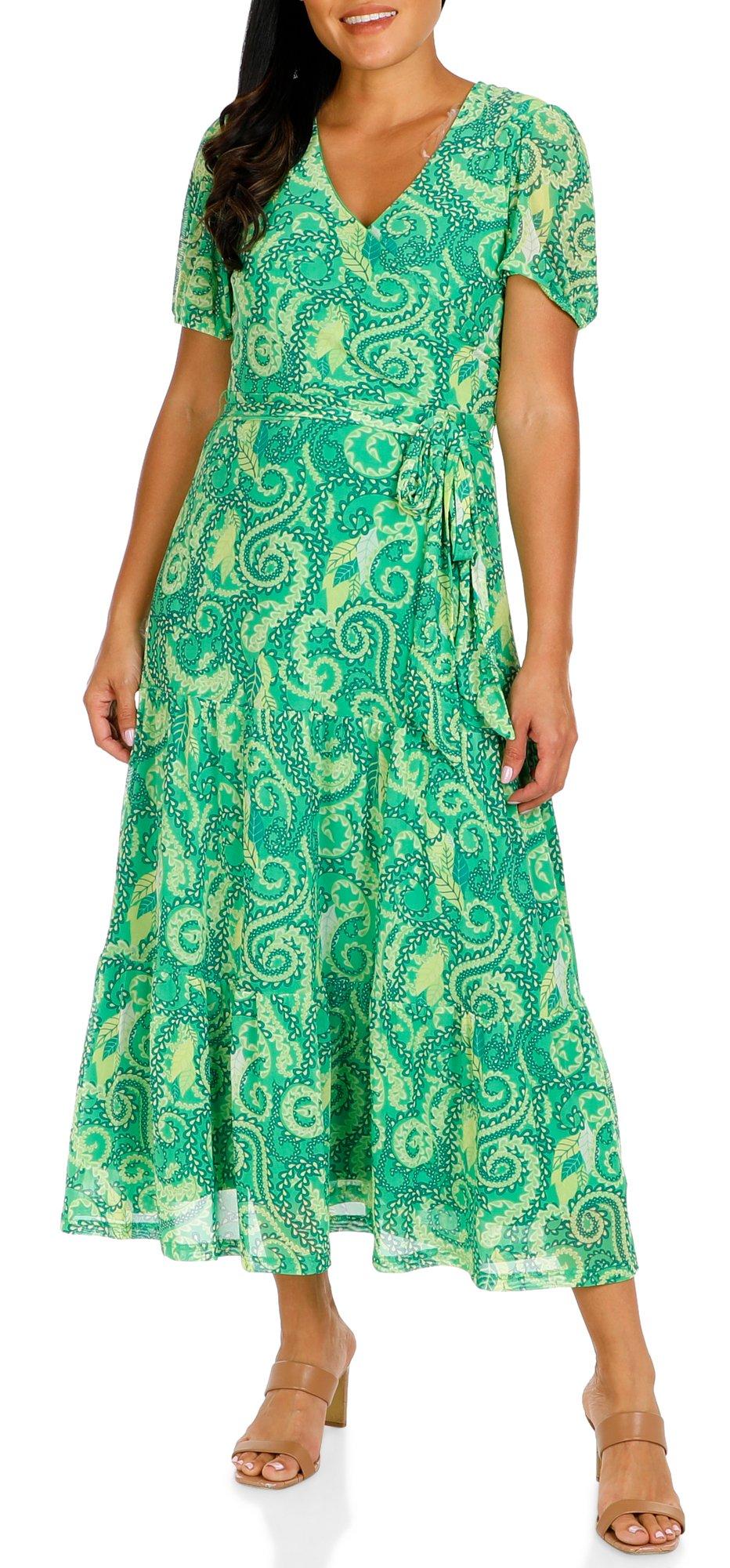 Women's Paisley Print Maxi Dress