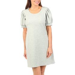 Women's Solid Midi Dress - Grey