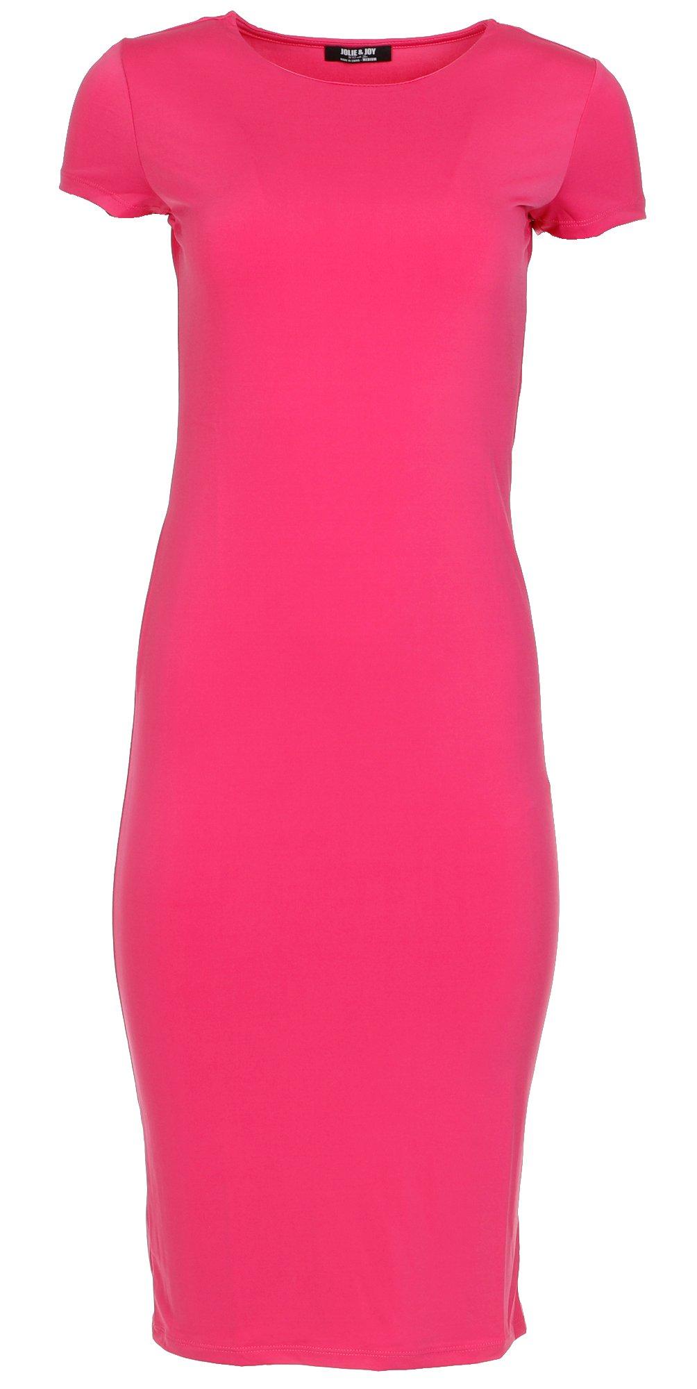 Juniors Solid Midi T-Shirt Dress - Pink