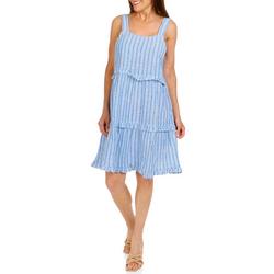 Women's Sleeveless Stripe Print Dress