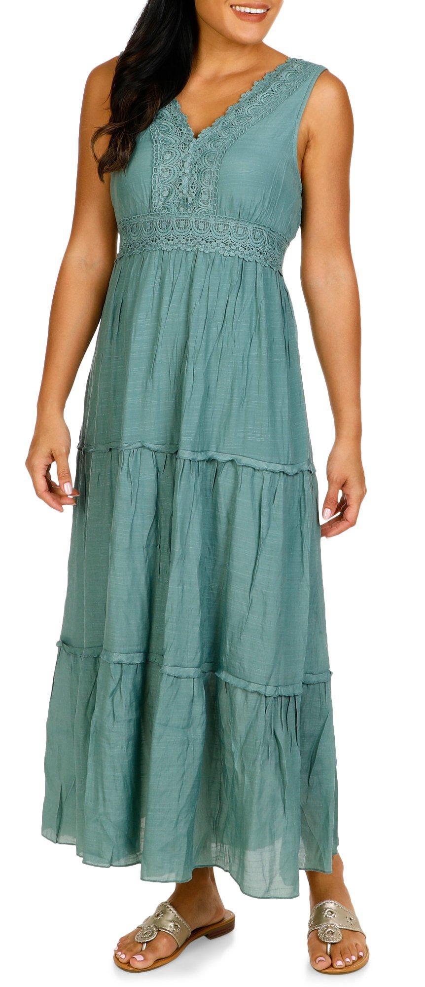 Women's Solid Sleeveless Maxi Dress
