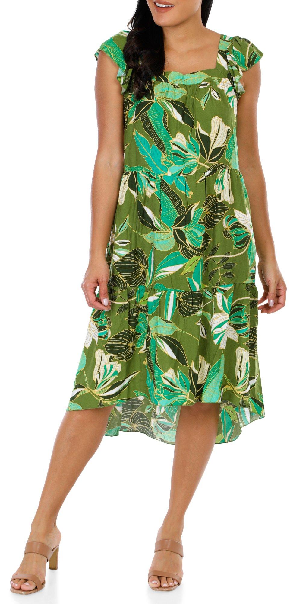 Women's Tropical Floral Print Dress