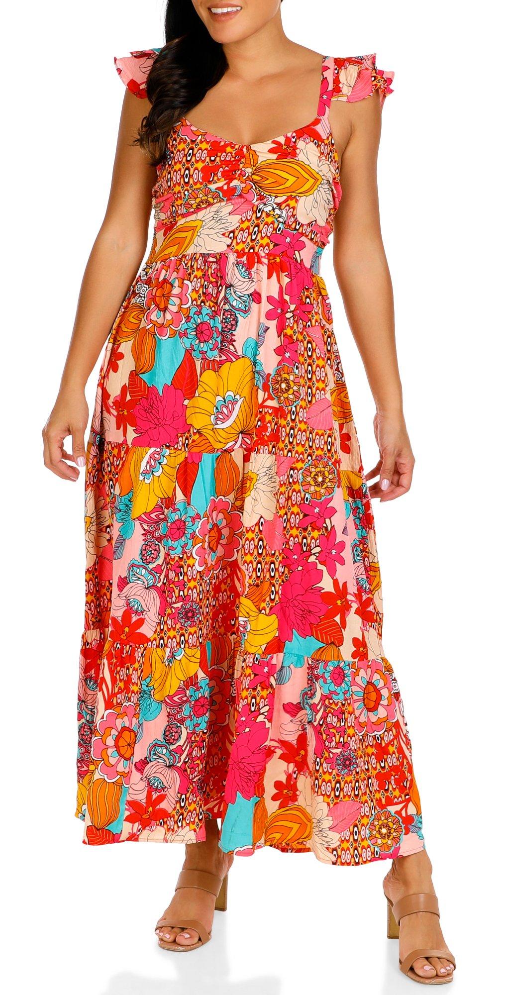 Women's Floral Maxi Casual Dress