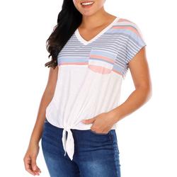 Women's Striped Shirt Sleeve Top