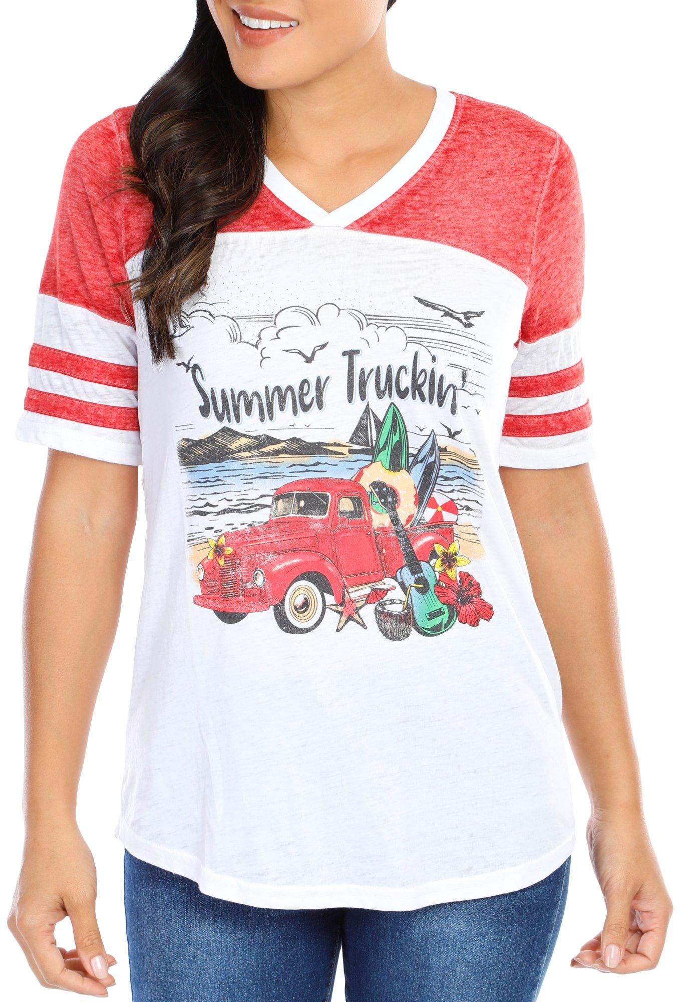 Women's Summer Truckin' Graphic Top