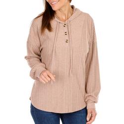 Women's Long Sleeve Pullover Hoodie - Pink