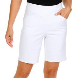 Women's Solid Pull On Bermuda Shorts