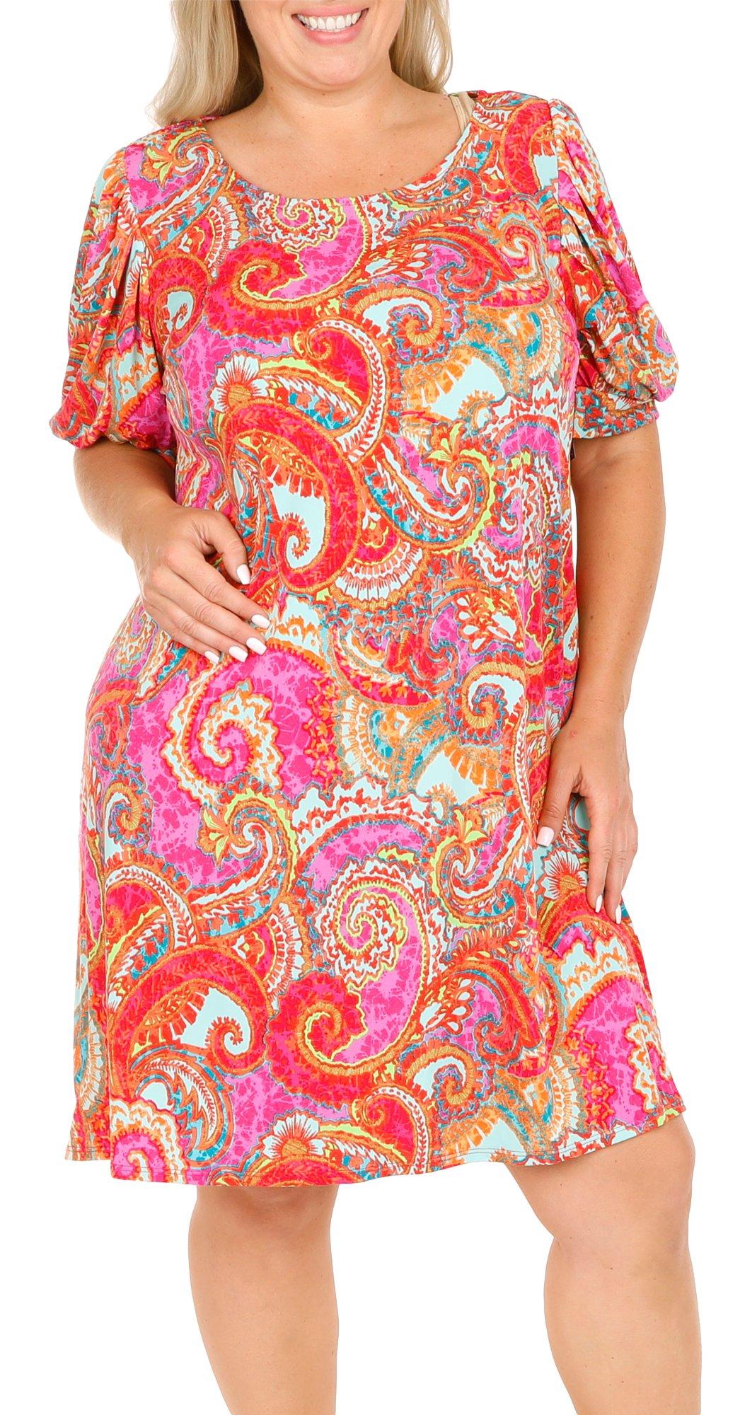 Women's Plus Sleeveless Floral Dress - Multi