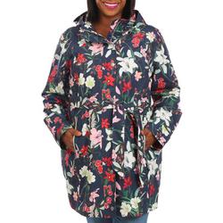 Women's Floral Trench Raincoat  - Multi