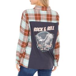 Juniros Rock & Roll Plaid Flannel - Multi