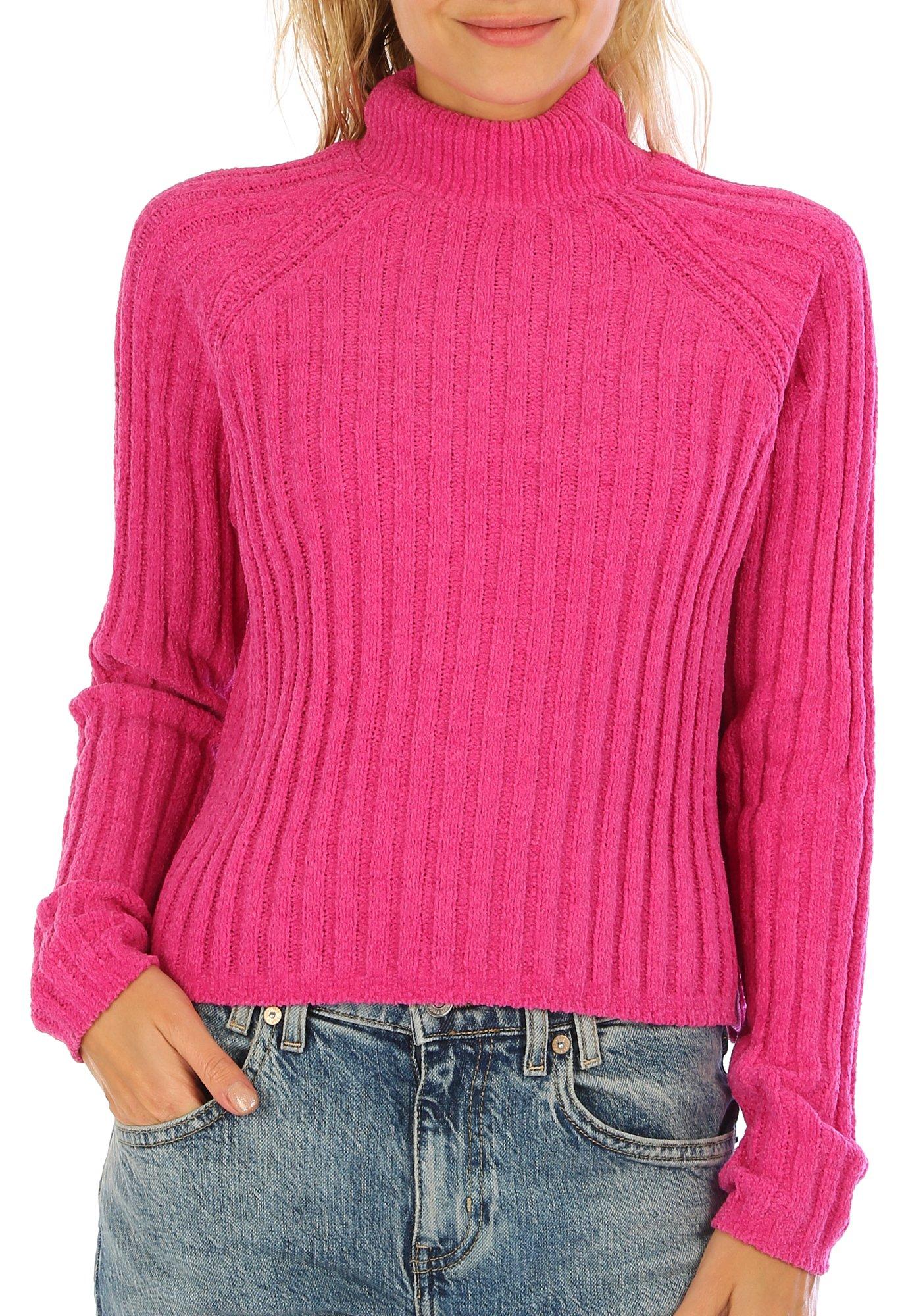 Juniors Solid Ribbed Sweater