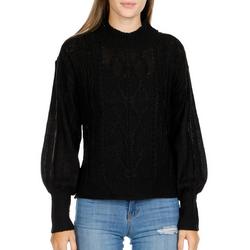 Juniors Solid Cable Knit Pullover Sweater