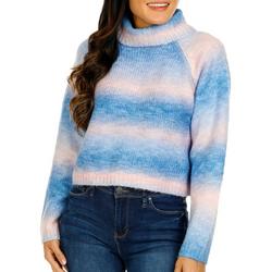 Juniors Ombre Turtleneck Pullover Sweater - Blue Multi
