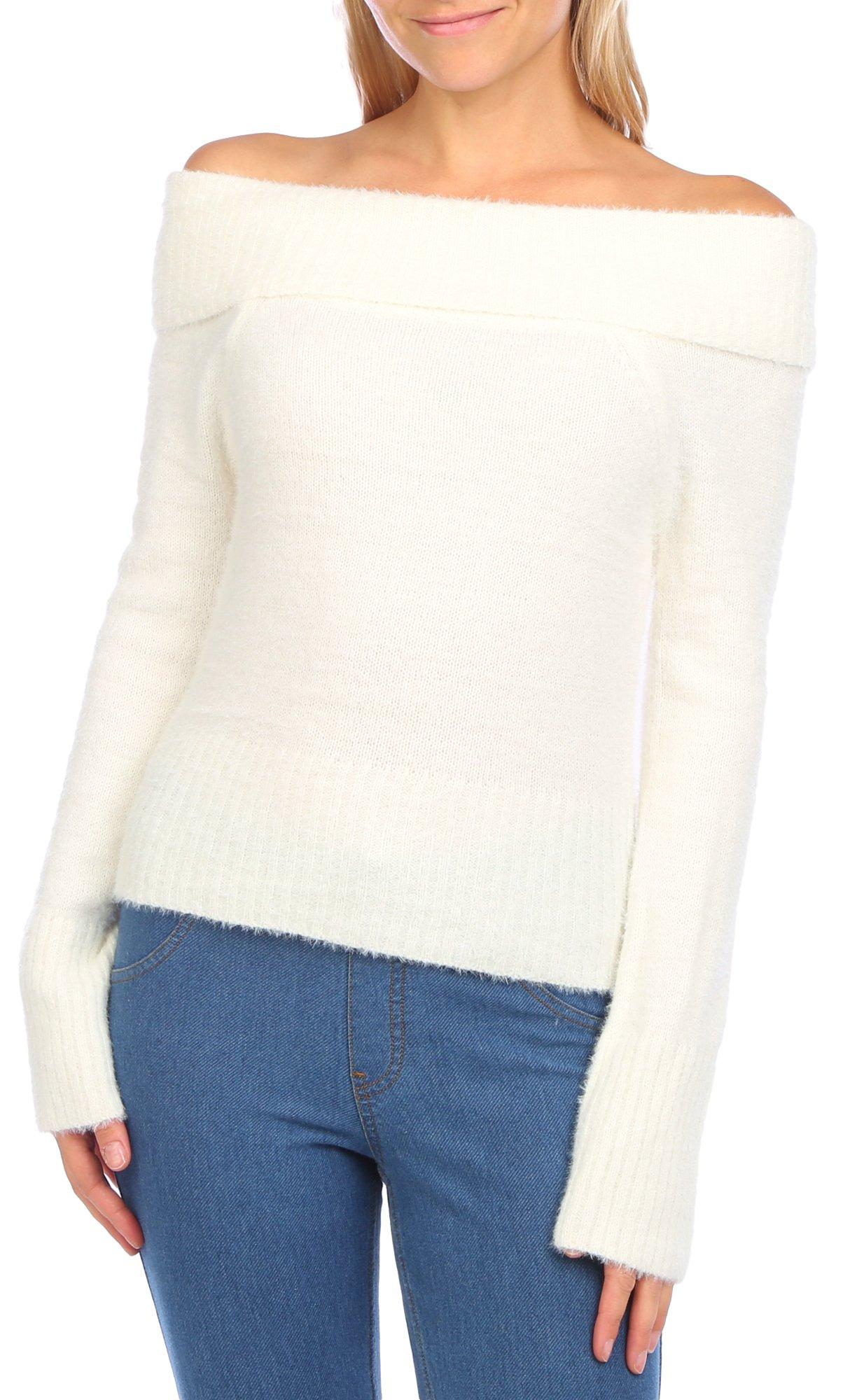 Juniors Solid Off Shoulder Top