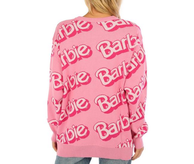 Juniors Barbie Print Sweater